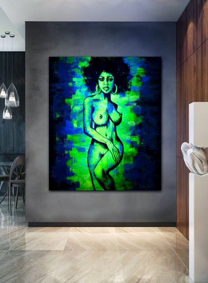 Afro UV painting