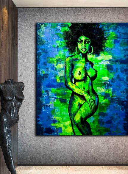Afro UV painting