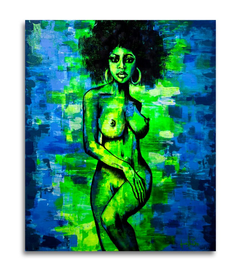 Afro UV painting