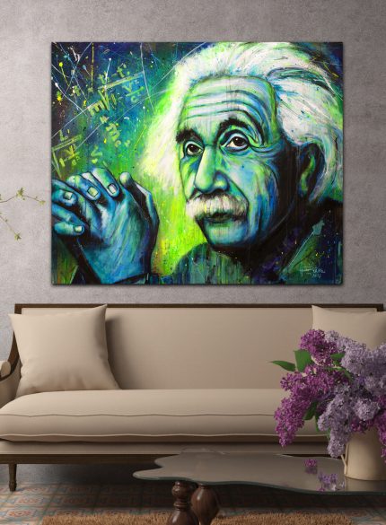 Albert Einstein UV art