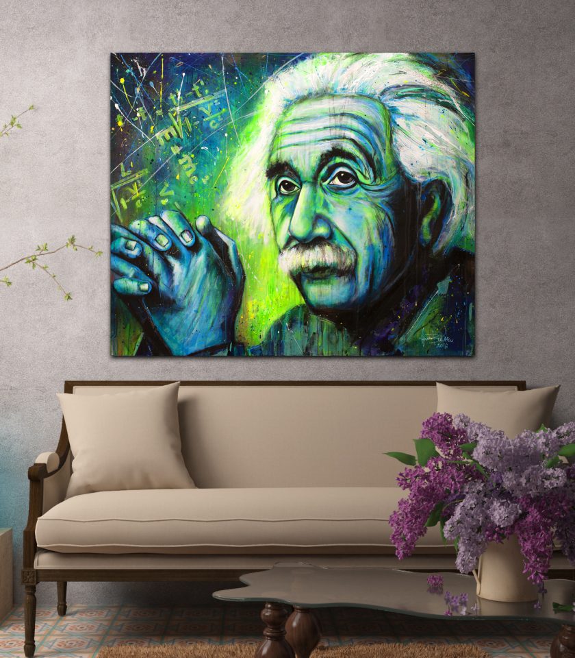 Albert Einstein UV painting - Image 3