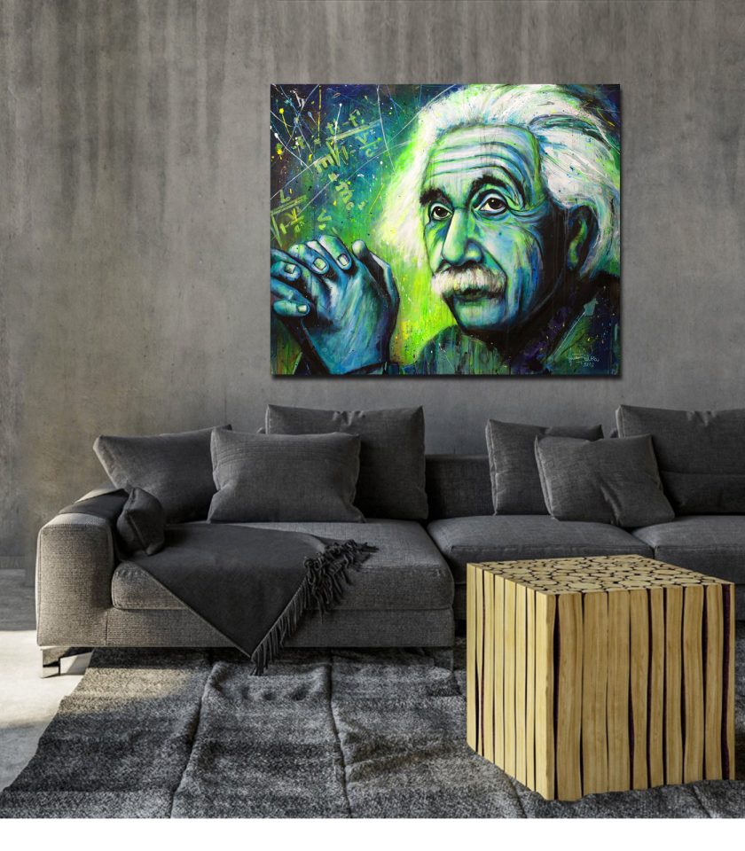 Albert Einstein UV painting - Image 5