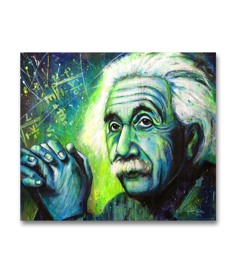 Albert Einstein UV painting
