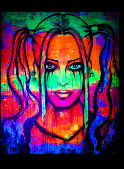 Harley Quinn UV painting