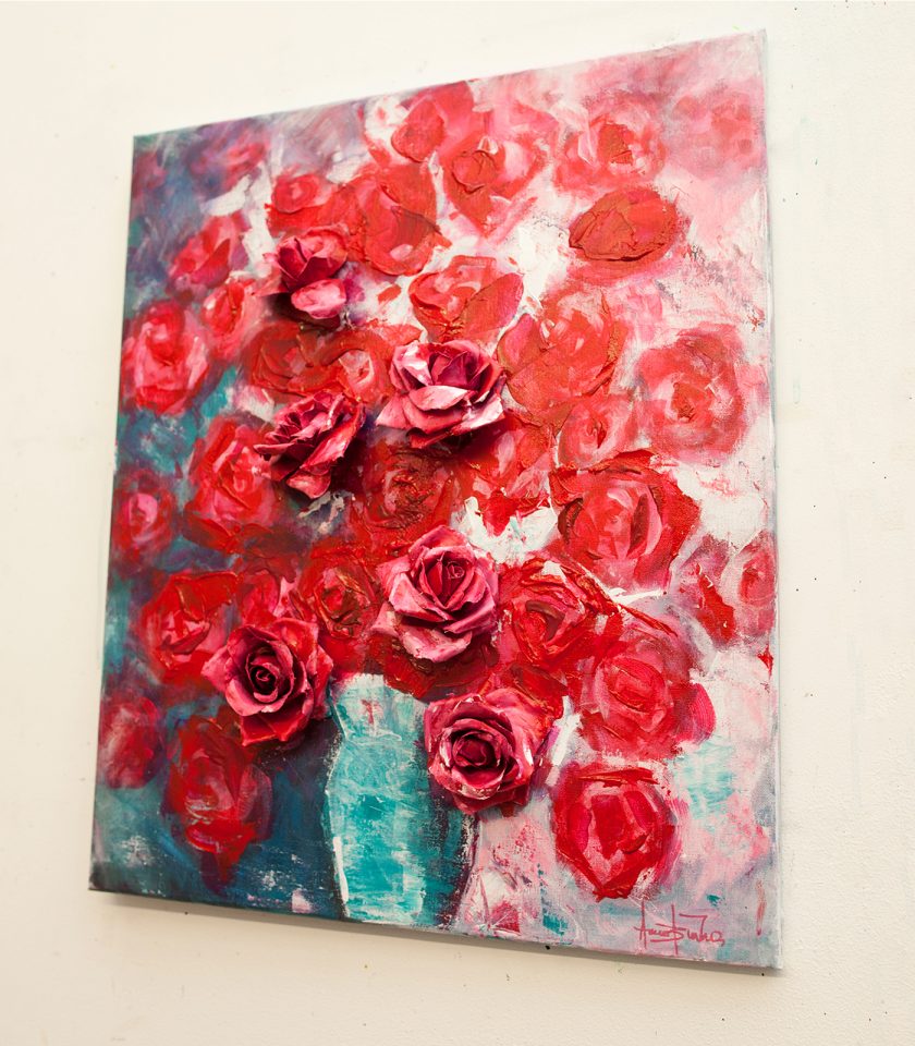 Vases of Roses -3D - Image 6