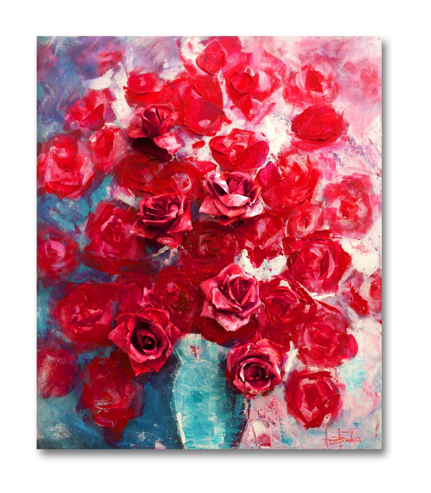 Vases of Roses -3D