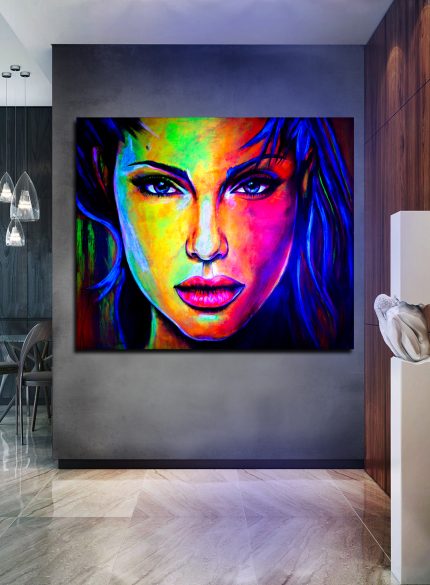 Angelina Jolie UV Art