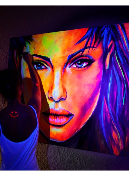Angelina Jolie UV Art