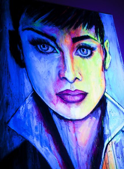 Audrey Hepburn UV painting