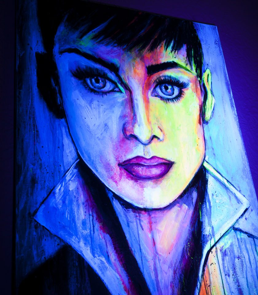 Audrey Hepburn UV painting - Image 4