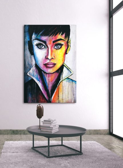 Audrey Hepburn UV painting