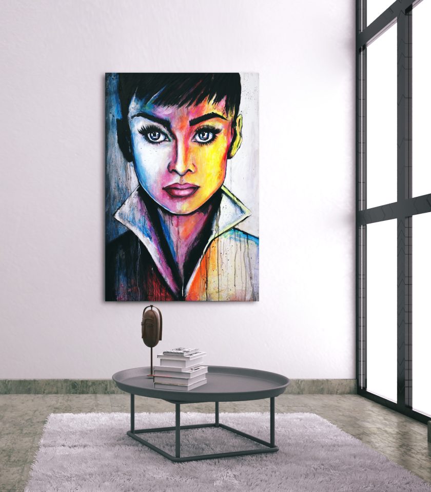 Audrey Hepburn UV painting - Image 3