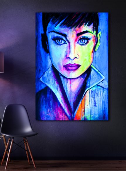 Audrey Hepburn UV painting