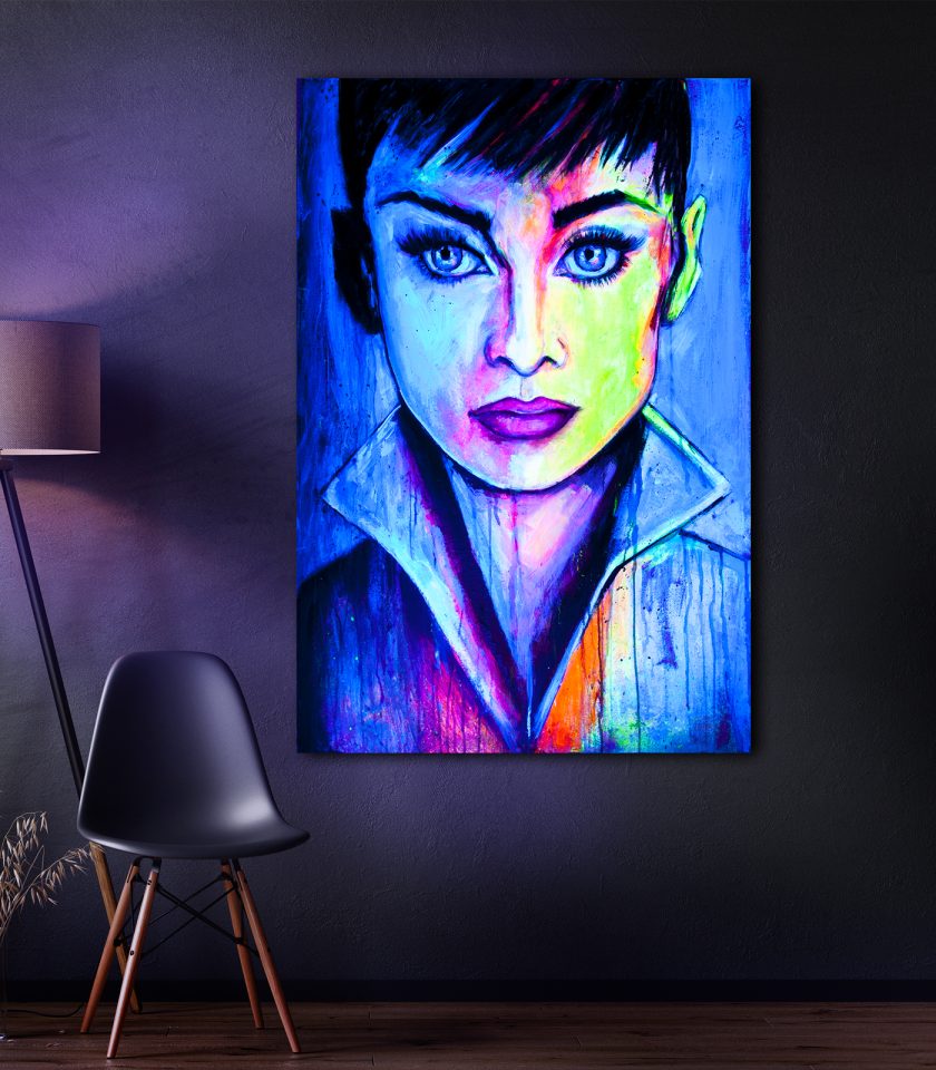 Audrey Hepburn UV painting - Image 2