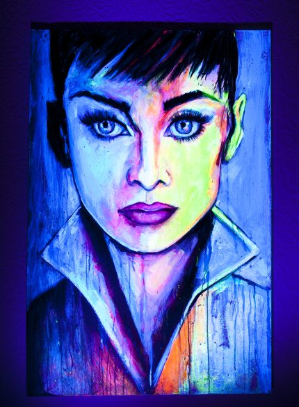 Audrey Hepburn UV painting