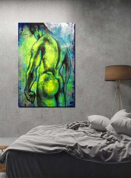 Green Man UV painting