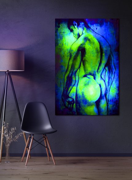 Green Man UV painting