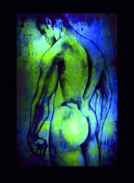 Green Man UV painting