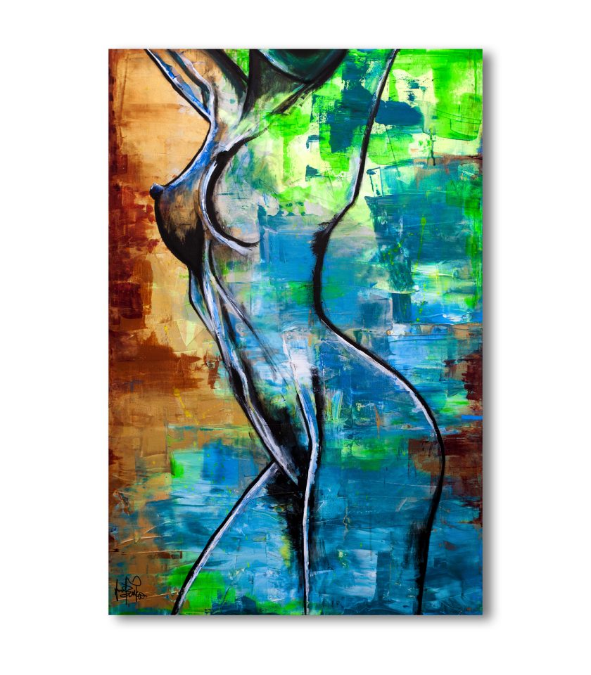Nude Blue UV painting