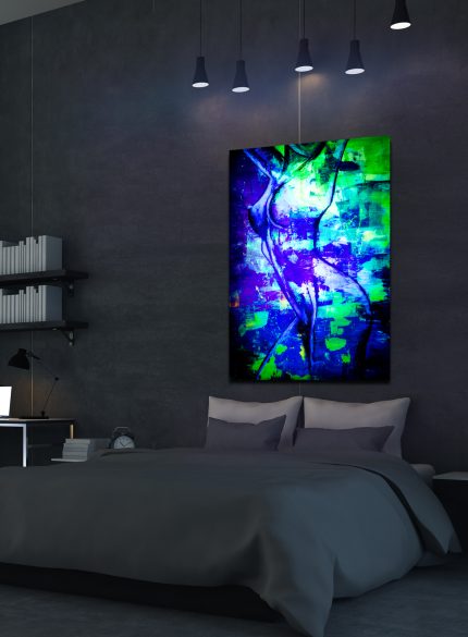 Nude Blue UV painting