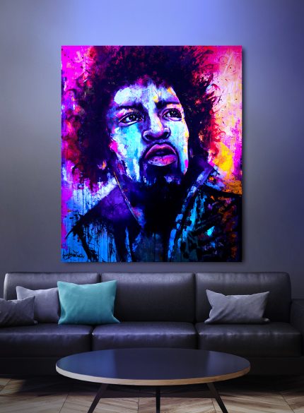 Jimi Hendrix UV painting