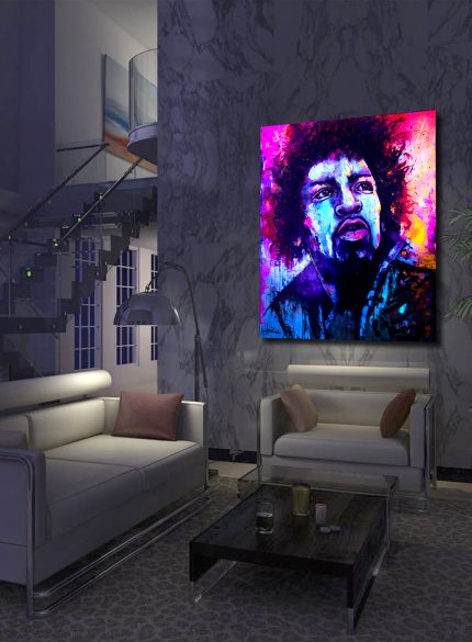 Jimi Hendrix UV painting