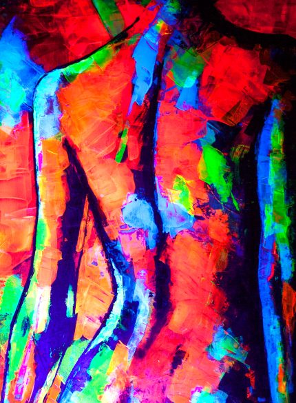 Nude Red UV painting