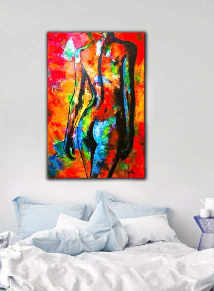Nude Red UV painting