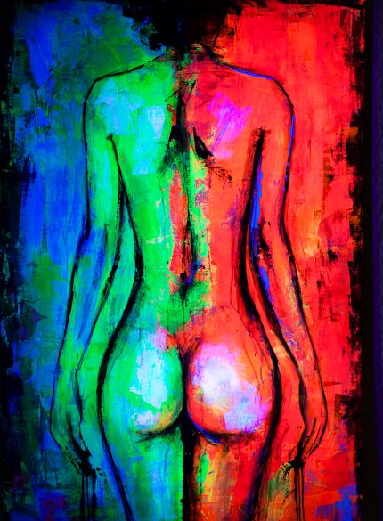 Dark Beauty Fluo UV painting
