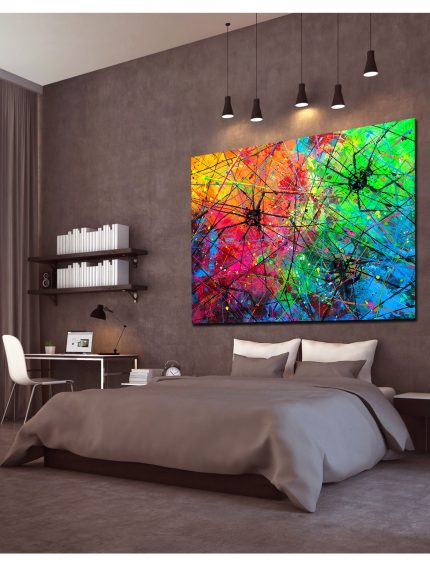 Spider Abstract UV painting