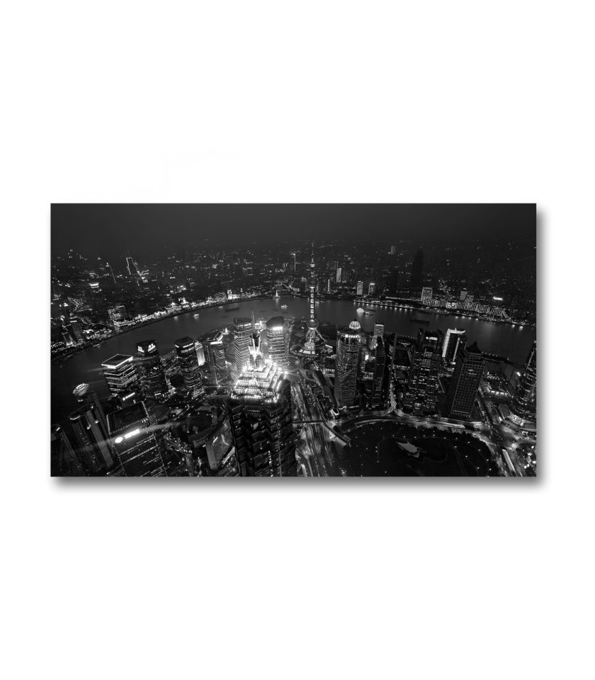 Shanghai at night B&W