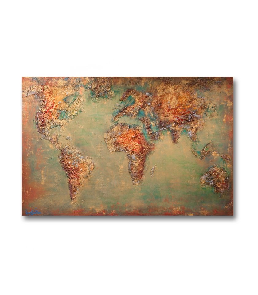 Brown world map
