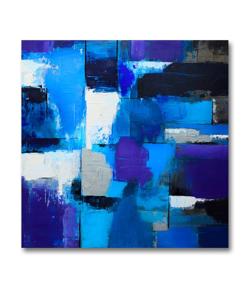 Blue Square UV painting