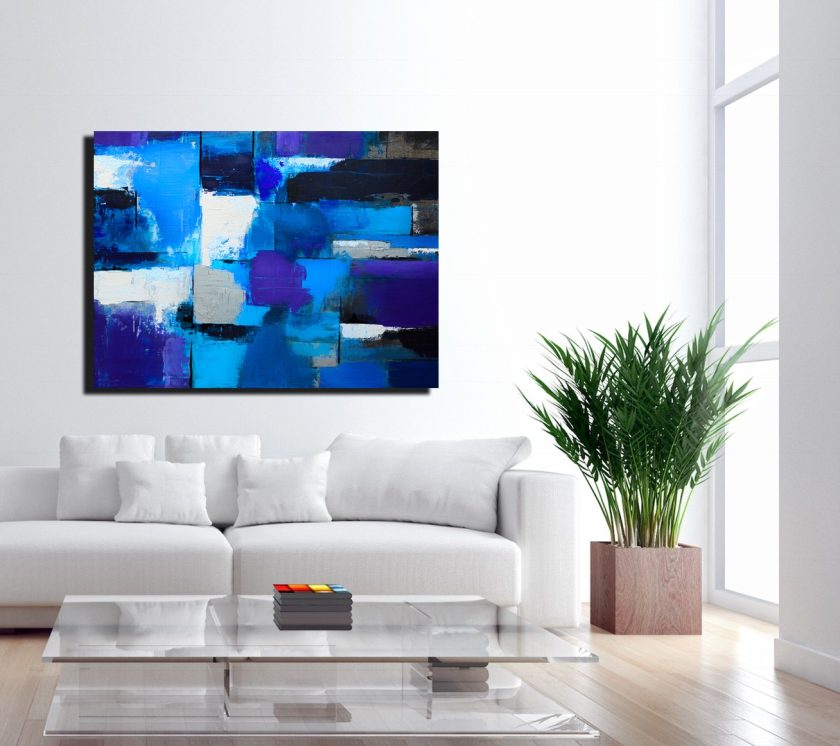 Blue Square UV painting - Image 4