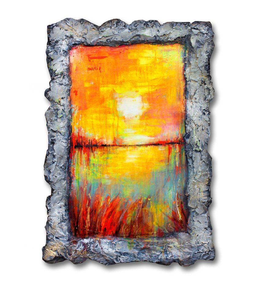 sunset acrylic painting