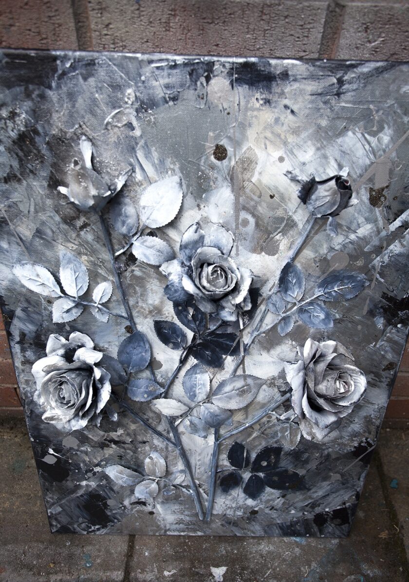 Bouquet of silver roses 3D - Image 6