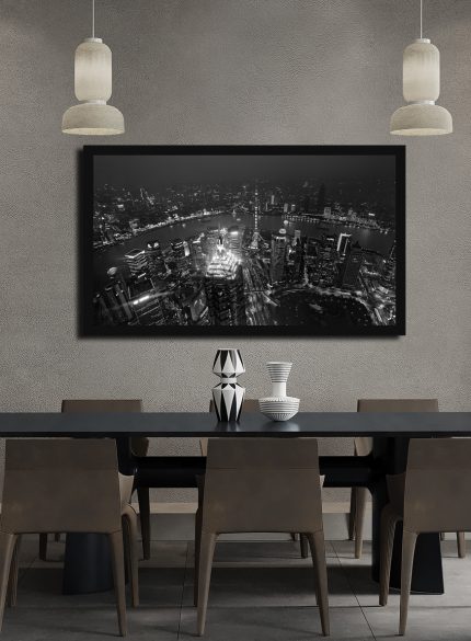 Shanghai at night B&W