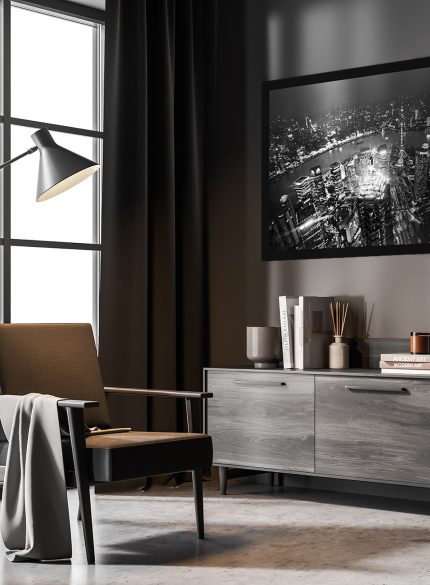 Shanghai at night B&W