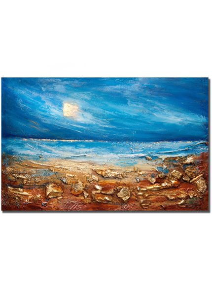 blue abstract painting textured abstract painting ocean inspired wall art blue gold wall art modern textured painting abstract wave painting contemporary abstract canvas ocean texture painting sculptural abstract art large abstract wall art