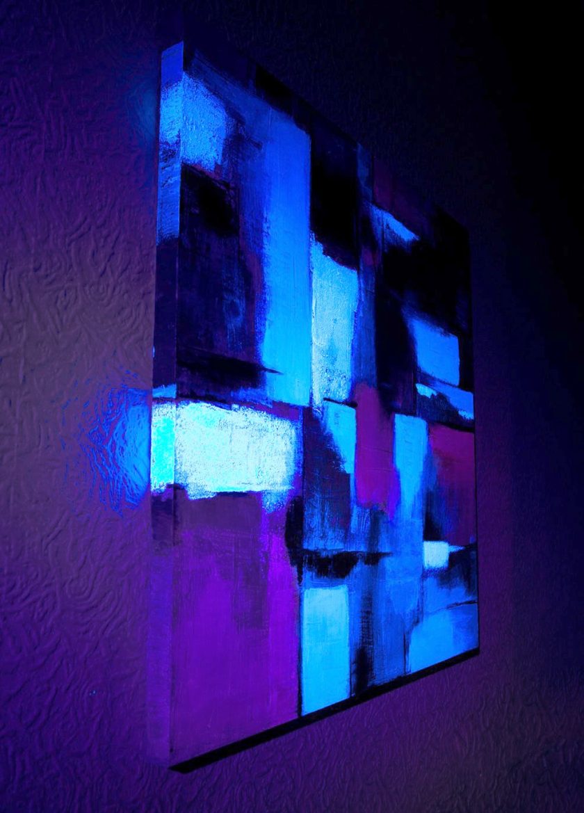 Blue Square UV painting - Image 5