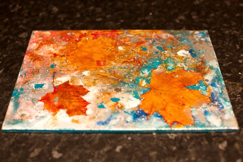 Autumn leaves  -3 Art tiles - Image 5