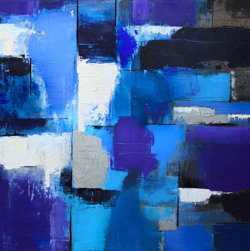 Blue Square UV painting - Image 6