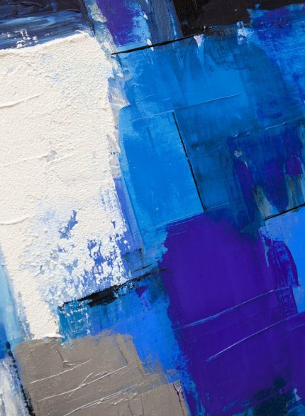 Blue Square UV painting