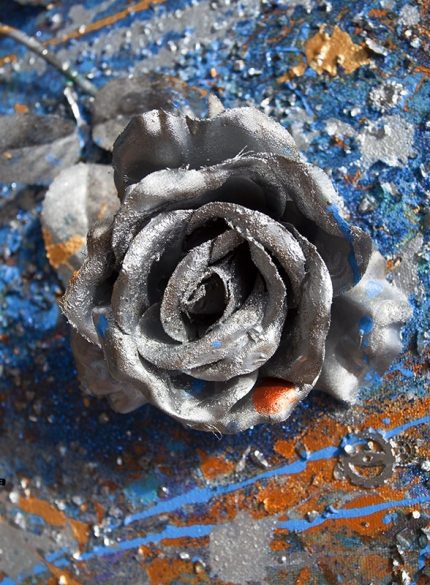 Silver Rose 3D Art