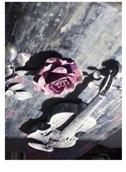 Violin painting on canvas