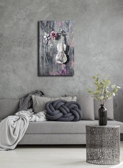 Violin painting on canvas