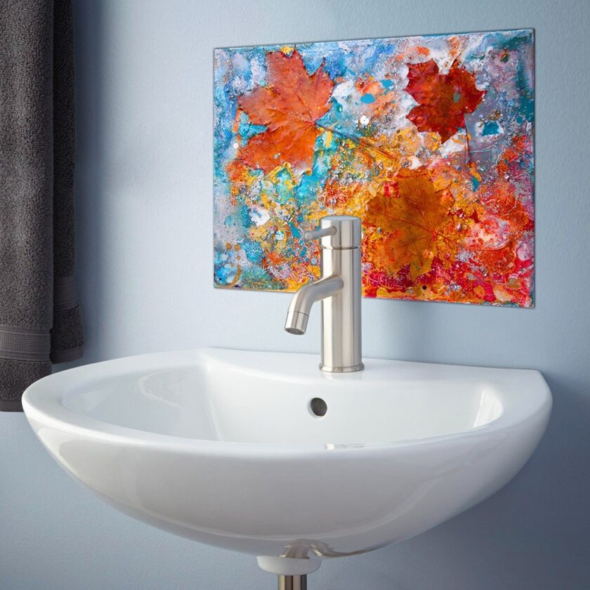 Autumn leaves  -3 Art tiles - Image 6
