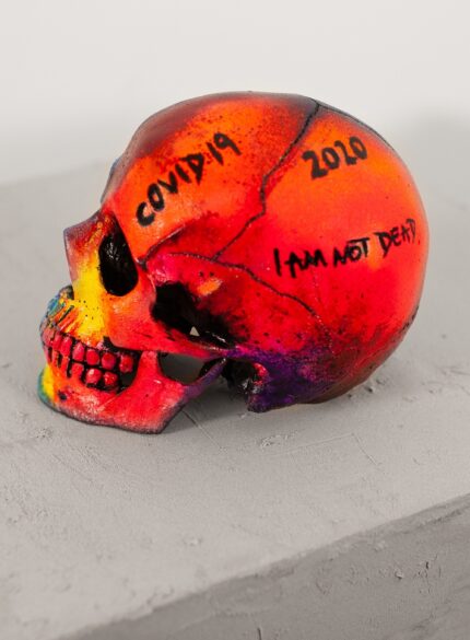 covid-19 art skull