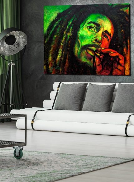 Bob Marley UV painting