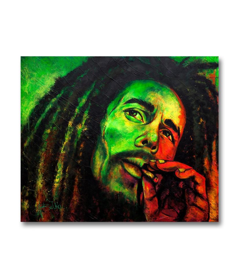 Bob Marley UV painting